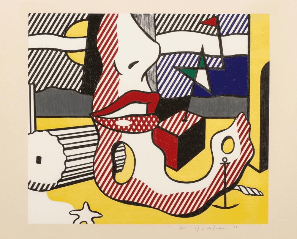 Roy Lichtenstein, ‘A Bright Night’, 1978, Print, Lithograph in colors on Arches 88 paper, null, Numbered, Dated