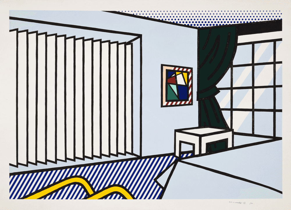 Roy Lichtenstein, ‘Bedroom’, 1991, Print, 10-color woodcut and screenprint, Gemini G.E.L. LLC, Numbered