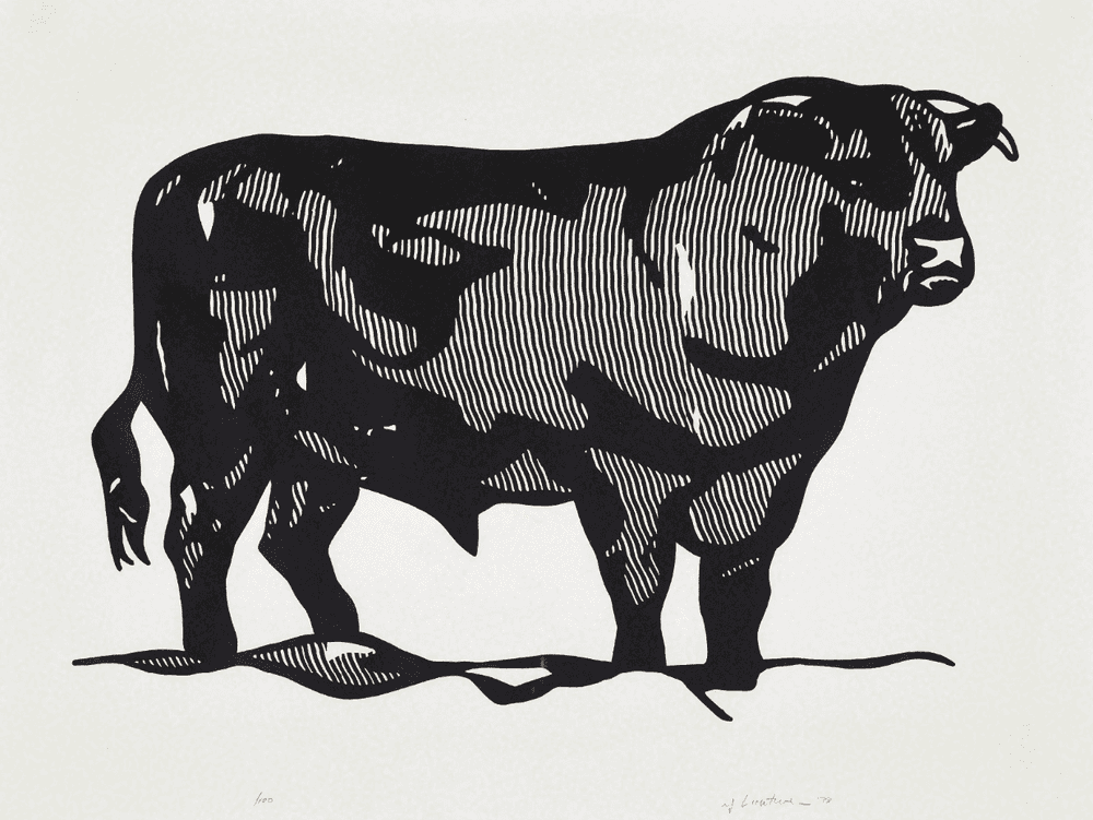Roy Lichtenstein, ‘Bull I’, 1973, Print, Line-cut, on Arjomari paper, with wide margins., Gemini G.E.L., Numbered, Dated