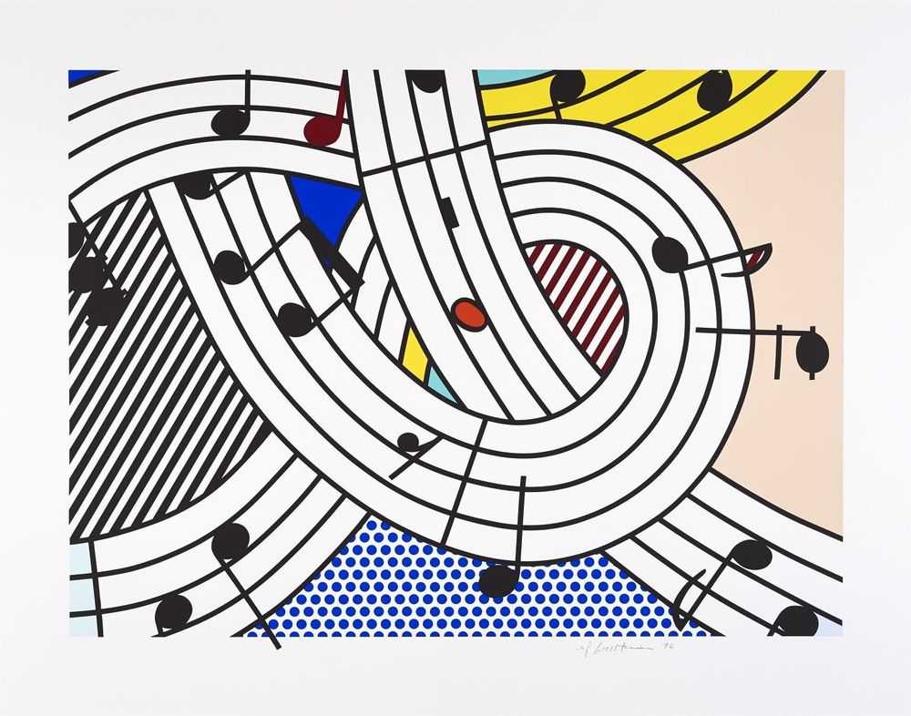 Roy Lichtenstein, ‘Composition II’, 1996, Print, Screenprint in Colors on Lanaquarelle Watercolor Paper, null, Numbered