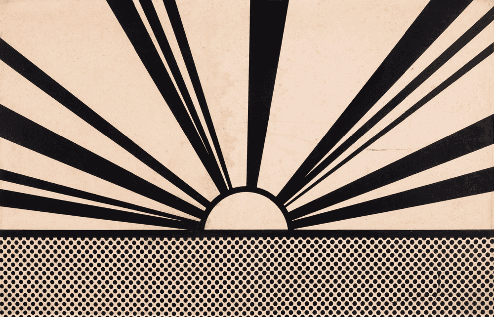 Roy Lichtenstein, ‘Landscape IV’, 1967, Print, Screenprint on opaque white Rowlux mounted on composition board, Original Editions and Leo Castelli Gallery, Numbered