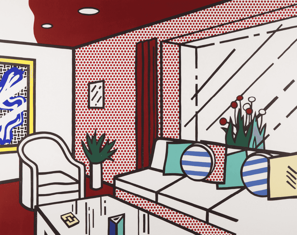 Roy Lichtenstein, ‘Living Room’, 1990, Print, Woodcut and screenprint on museum board, null, Numbered