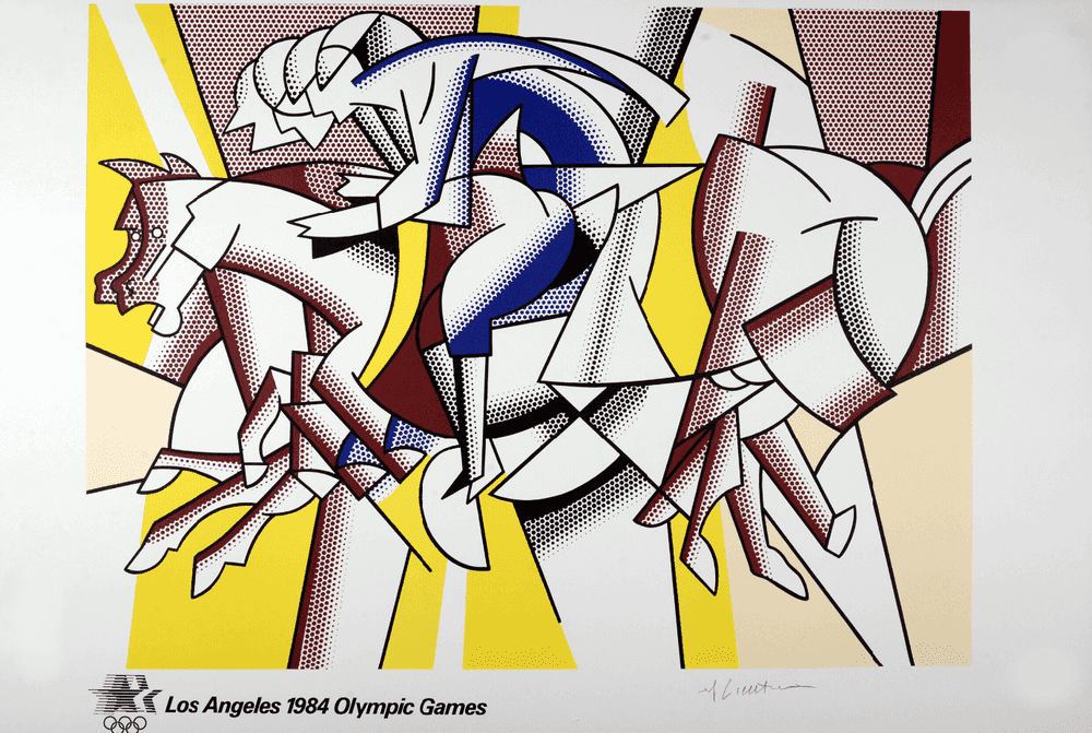 Roy Lichtenstein, ‘Los Angeles 1984 Olympic Games’, 1982, Print, Offset Lithograph Parsons Diploma Parchment, Knapp Communications Corp., Numbered