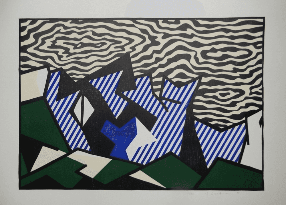 Roy Lichtenstein, ‘Morton A. Mort’, 1980, Print, Woodcut with embossing on Arches Cover paper, Gemini G.E.L., Numbered, Dated