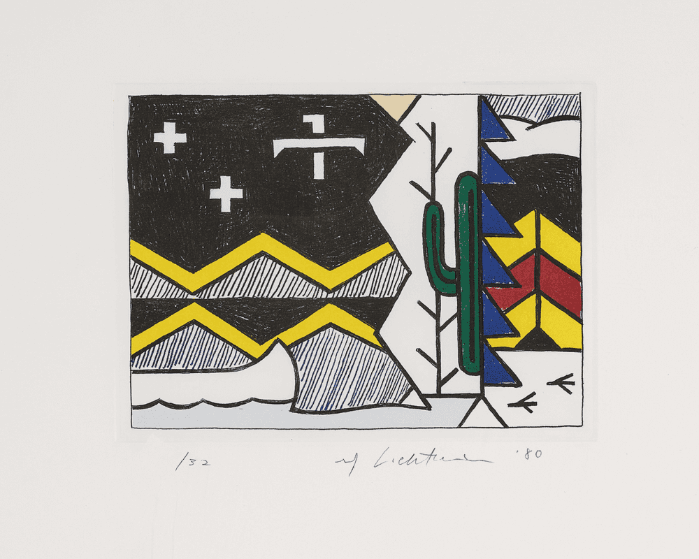 Roy Lichtenstein, ‘Night Scene’, 1980, Print, Etching, aquatint and engraving in colours, Tyler Graphics, Ltd., Numbered, Dated