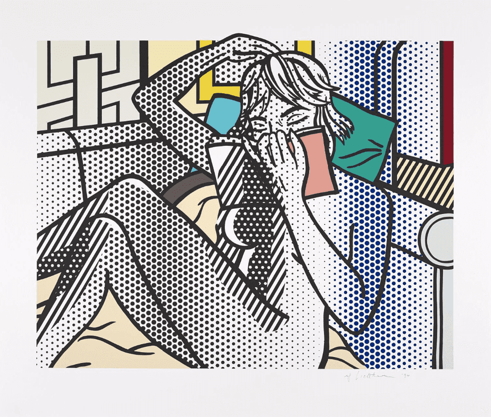 Roy Lichtenstein, ‘Nude Reading’, 1994, Print, Relief Print on BFK Rives mold made paper, null, Numbered, Dated