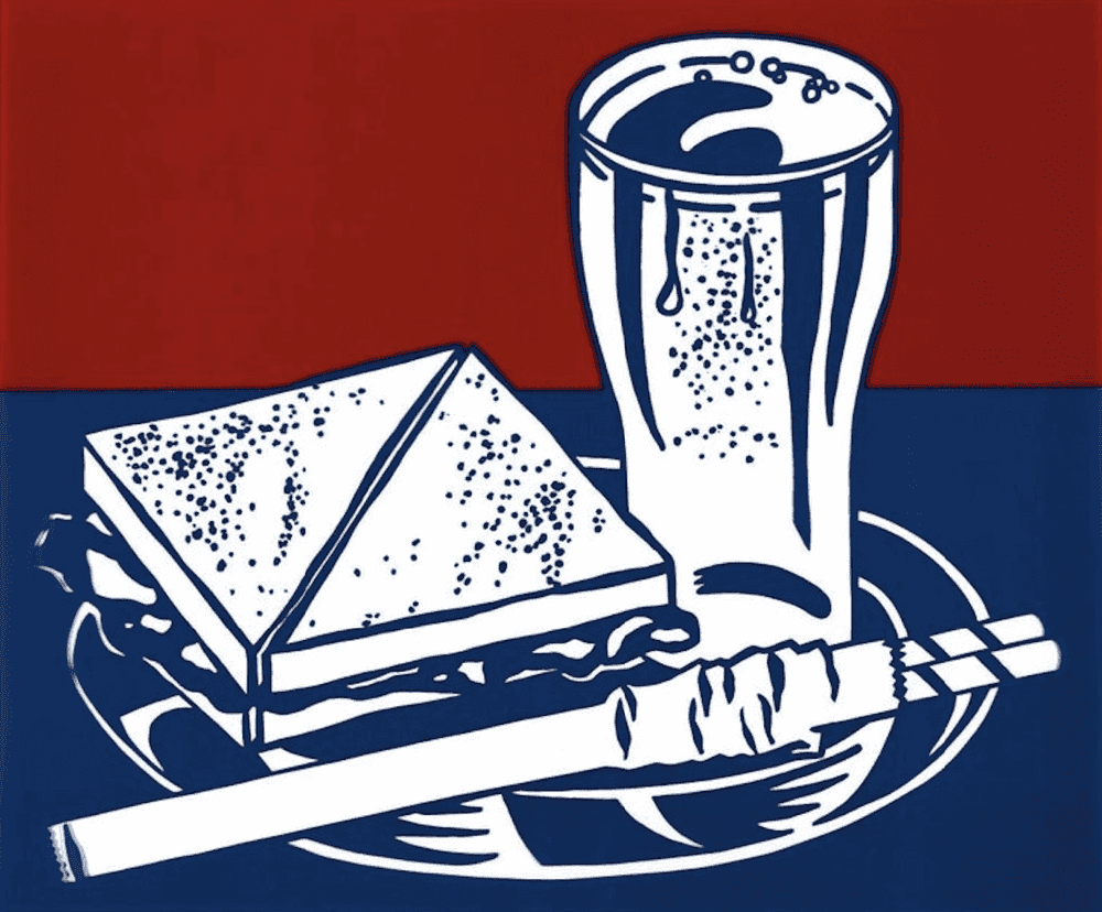 Roy Lichtenstein, ‘Sandwich and Soda’, 1964, Print, Screenprint, Wadsworth Atheneum, 