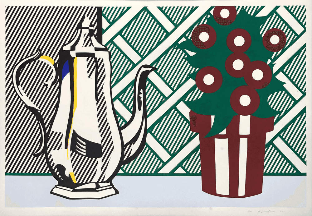 Roy Lichtenstein, ‘Still Life with PItcher and Flowers’, 1974, Print, LITHOGRAPH AND SCREEN PRINT, Multiples, Inc. and Castelli Graphics, Numbered, Dated