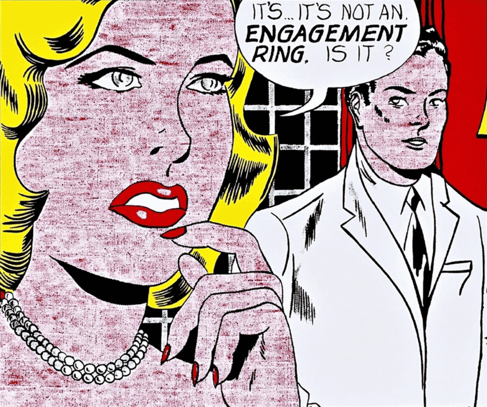 Roy Lichtenstein, ‘The Engagement Ring’, 1987, Print, Color Offset Lithograph for Art Basel, null, Numbered