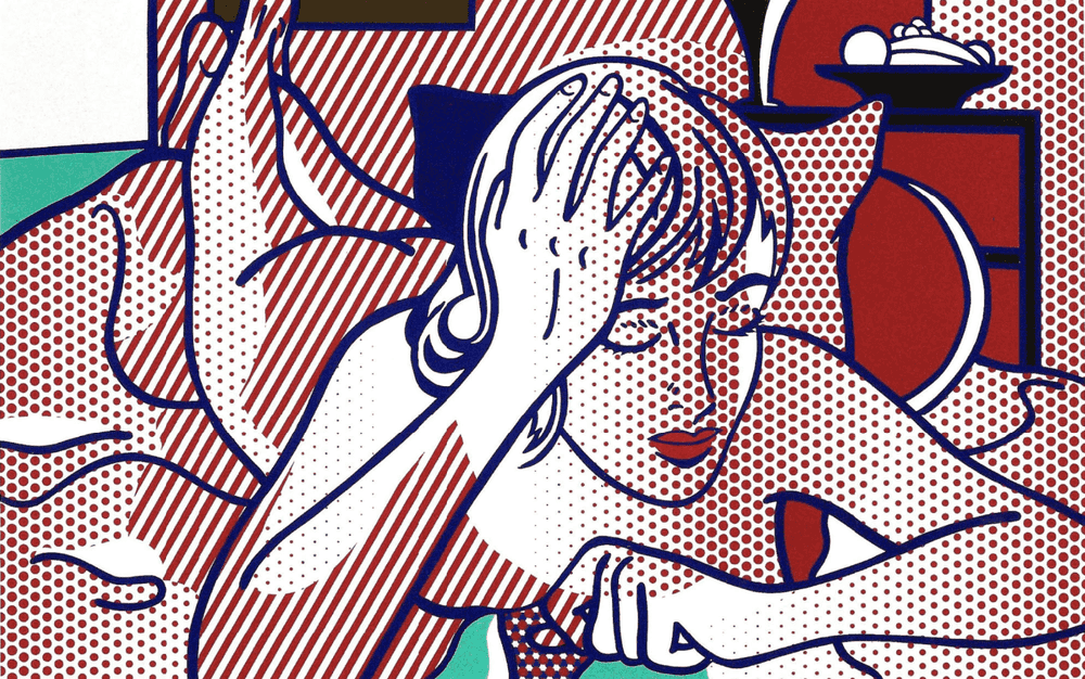 Roy Lichtenstein, ‘Thinking Nude - State 1’, 1994, Print, Relief print on BFK Rives mold-made paper, null, Numbered