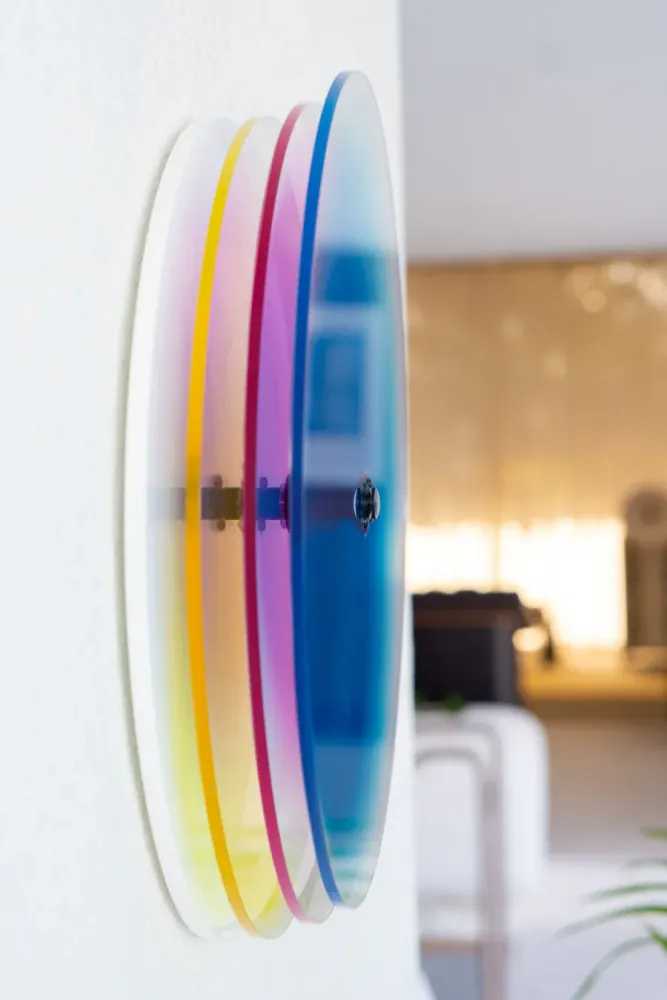 Felipe Pantone, ‘Subtractive Variability Kosmos Axis 2’, 2025, Print, UV paint, UHS lacquer, PMMA, aluminum, stainless steel, ball bearings, null, Numbered