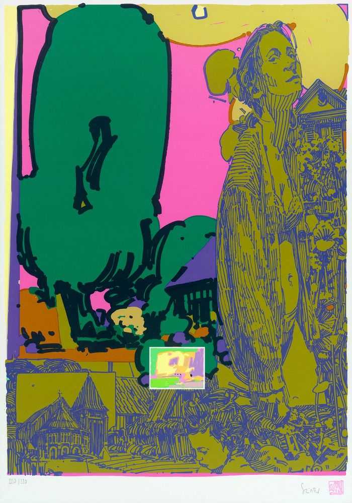 Sainer, ‘Juin En Normandie’, 2023, Print, Handpulled 15 colors Silkscreen print, Self Released, Numbered