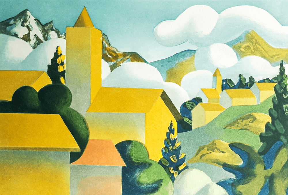 Salvo, ‘Nevicata’, 1990, Print, Aquatint in color on paper, null, 