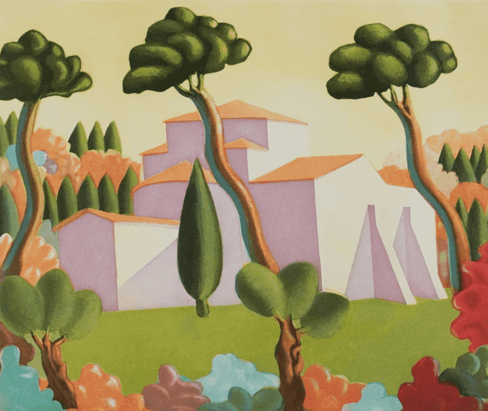 Salvo, ‘Paesaggio (Landscape)’, 1990, Print, Aquatint etching on Hahnemühle paper, Tiperti, 
