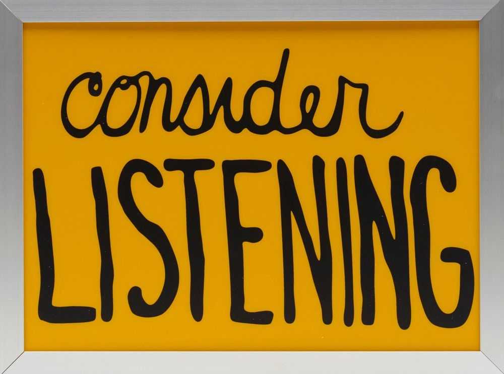 Sam Durant, ‘Consider listening’, 2017, Sculpture, Light box screen printed on translucent film, Case Studyo, Numbered
