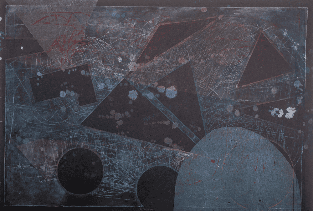 Sam Gilliam, ‘Chehaw’, 1990, Print, Woodblock, intaglio, stencil and hand coloring on black paper, null, Numbered