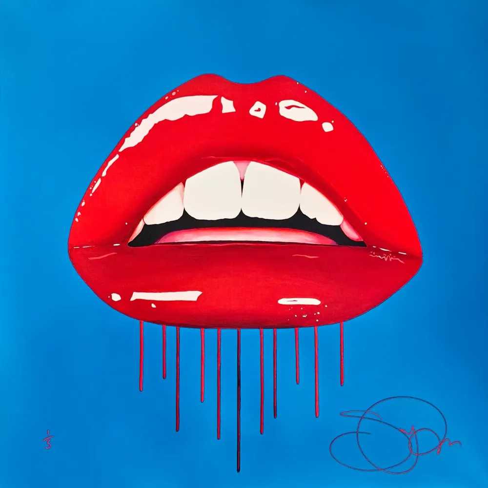 Sara Pope, ‘Decadence Goes Pop (Azure Blue)’, 2025, Print, Archival Inkjet with 1 Colour Screenprint and Varnish Overlay on Somerset Satin Enhanced 330gsm Paper, null, Numbered