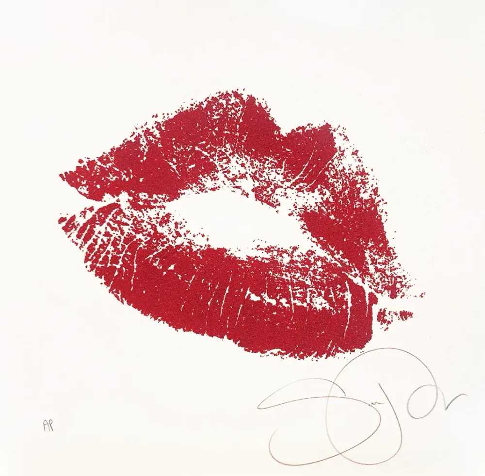 Sara Pope, ‘Kiss (Red Glitter)’, 23-06-2019, Print, Red Glitter on Somerset Satin 300gsm Paper, Jealous Gallery, Numbered