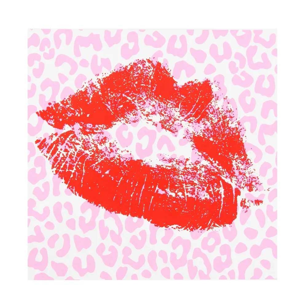 Sara Pope, ‘Kiss (Red With Leopard)’, 23-06-2019, Print, 2 Colour Screenprint on Somerset Satin Enhanced 330gsm Paper, Jealous Gallery, Numbered