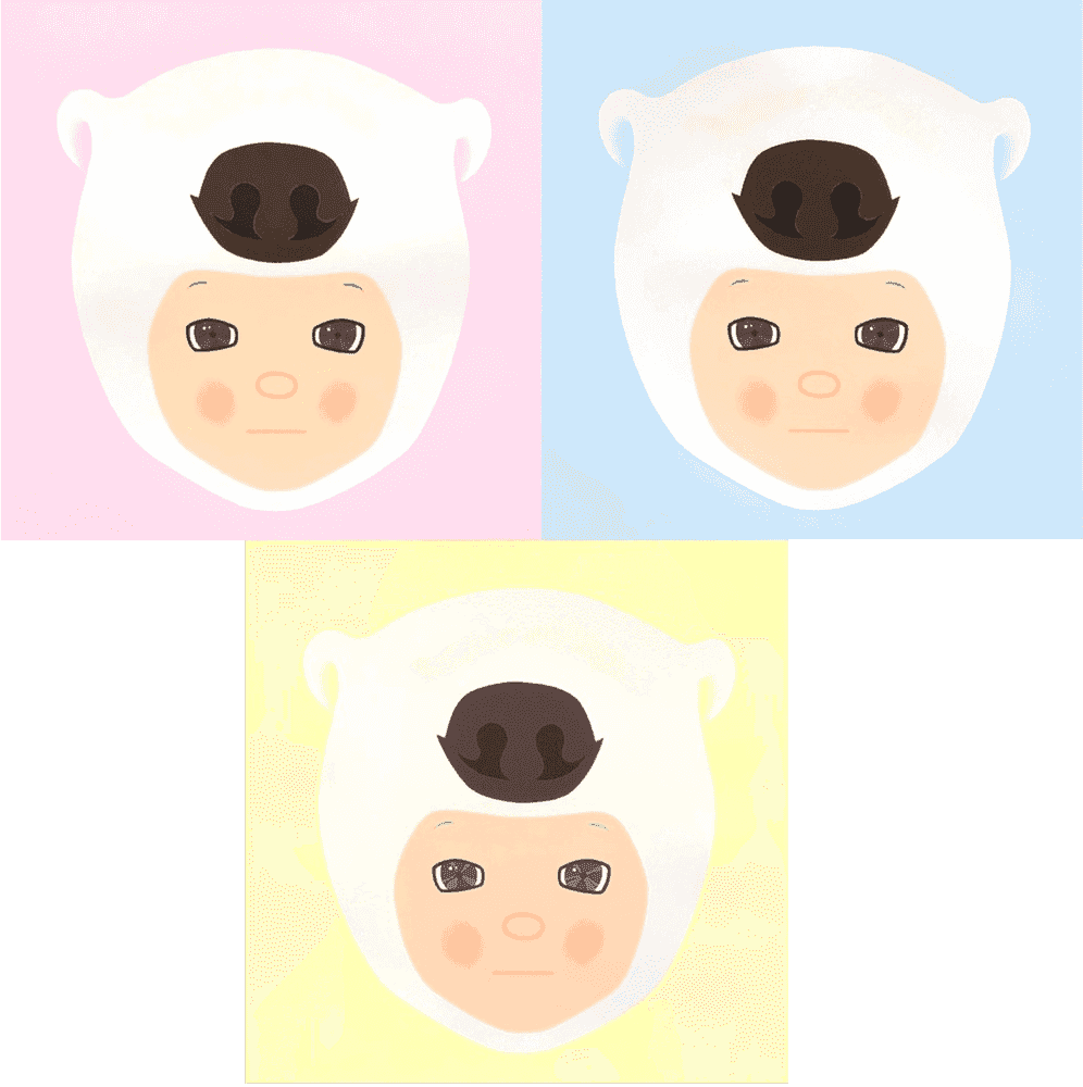 Satoru Koizumi, ‘White Bear Prints Set (Pink/Blue/Yellow)’, 2022, Print, Silkscreen on Canson Edition 250g Paper 15 Colors, Megumi Ogita Gallery, Numbered