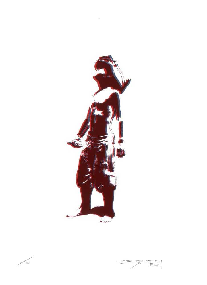 Schoony, ‘Boy Soldier 3D (Print)’, 2019, Print, Screenprint in colours on wove paper, null, Numbered