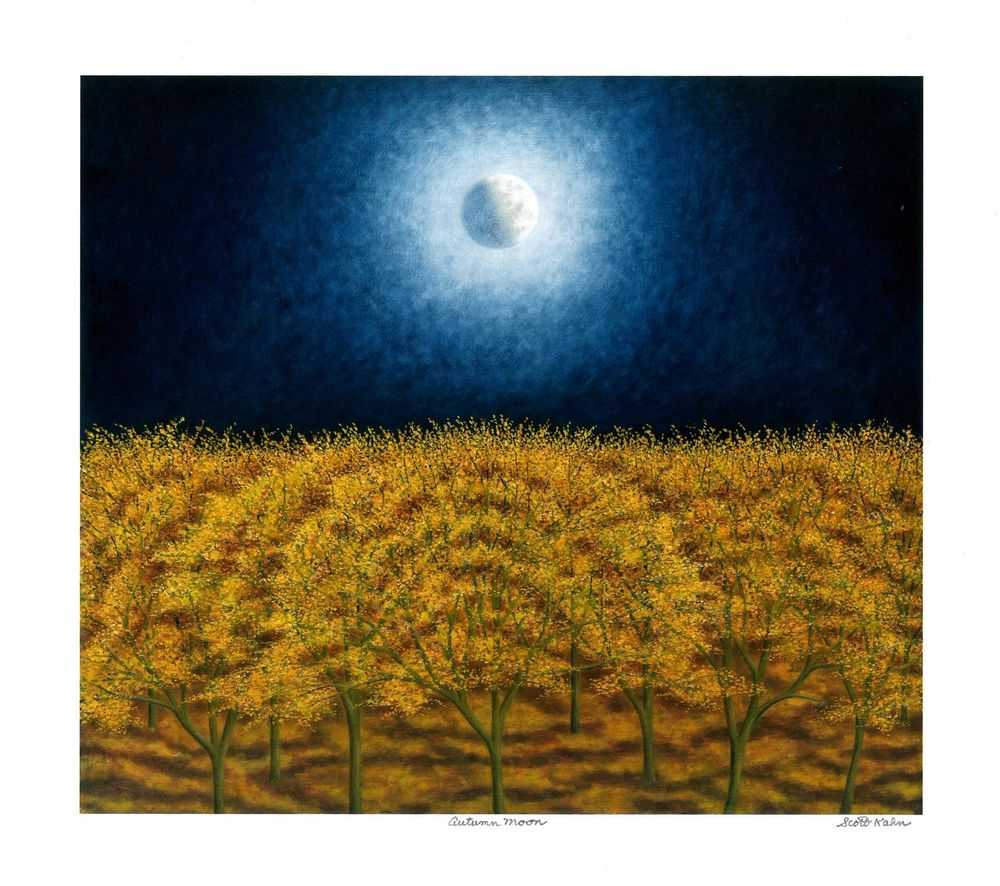 Scott Kahn, ‘Autumn Moon (Hand Embellished)’, 2022, Print, Pigment ink Print on Hahnemuehle fine art paper, null, Numbered, Handfinished