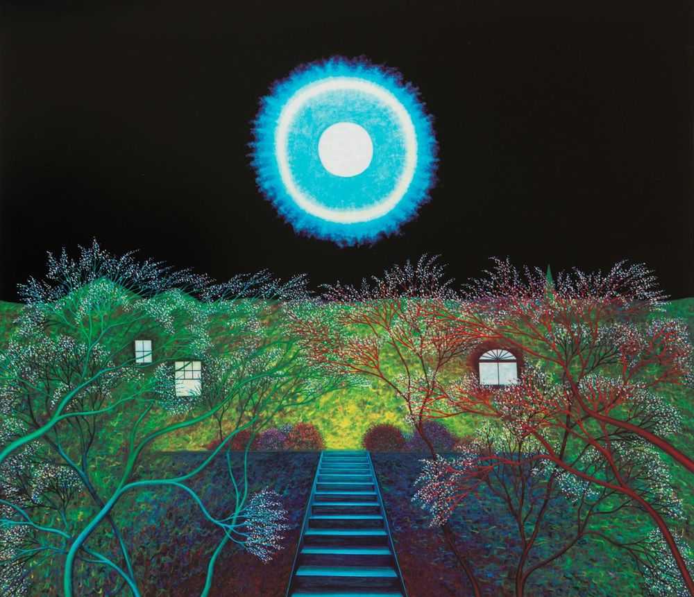 Scott Kahn, ‘Spring Moon, Grant Street (Hand-Finished)’, 08-09-2021, Print, 21 layer screenprint on Somerset Tub Sized RW 410gsm, uniquely hand finished by the artist with oil paints, Avant Arte, Numbered, Handfinished