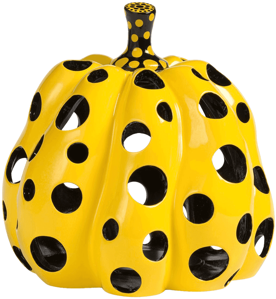 Yayoi Kusama, ‘Pumpkin Sculpture (National Gallery of Victoria)’, 2024, Sculpture, Hand painted zinc alloy metal pumpkin with perforated dots, National Gallery of Victoria, Numbered