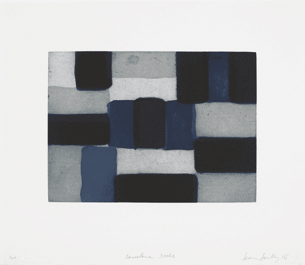 Sean Scully, ‘Barcelona Noche’, 2005, Print, Etching and aquatint with spitbite and sugarlift in colours, on wove paper, with full margins, null, Numbered, Dated