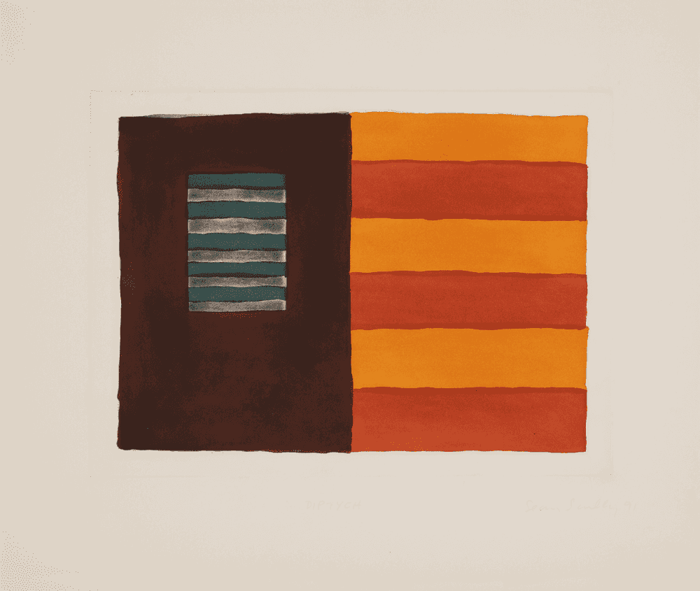 Sean Scully, ‘Diptych’, 1991, Print, Etching, spitbite sugarlift and aquatint, null, Numbered