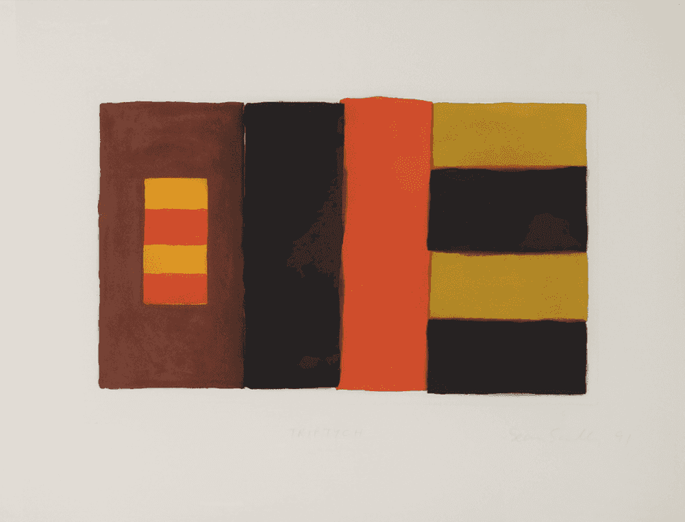 Sean Scully, ‘Triptych’, 1991, Print, Etching with aquatint, sugarlift and spit-bite in colours, null, Numbered, Dated