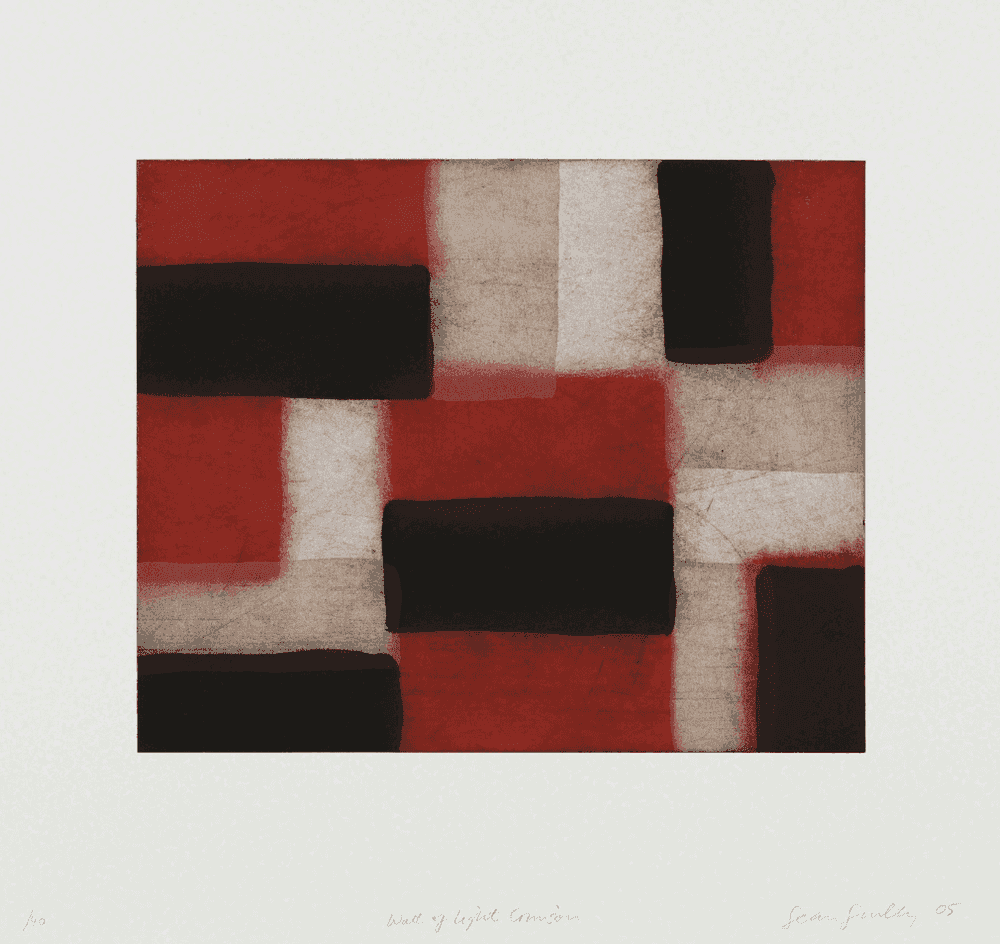 Sean Scully, ‘Wall of Light Crimson’, 2005, Print, Etching and aquatint in colors, on Somerset paper, with full margins, null, Numbered, Dated