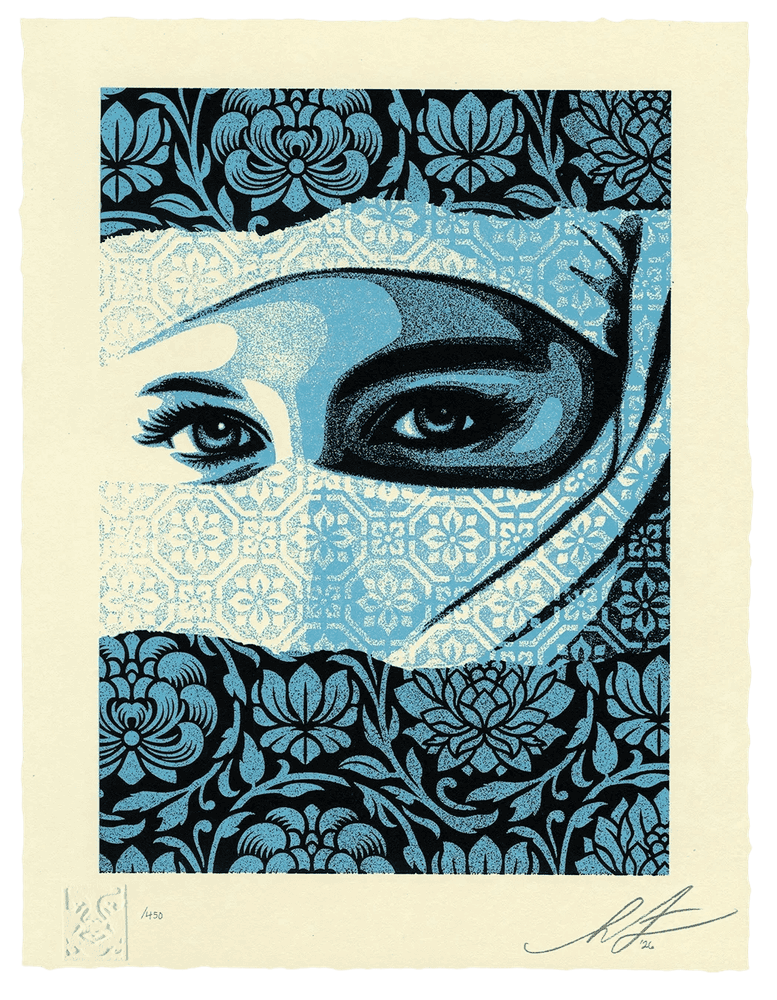 Shepard Fairey (Obey), ‘Not a Terrorist’, 2026, Print, Letterpress on cream cotton paper with hand-deckled edges., Obey Giant, Numbered