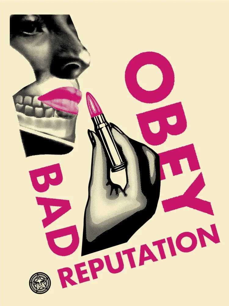 Shepard Fairey (Obey), ‘Bad Reputation (Cream)’, 2019, Print, Screenprint in colours on speckled paper, Self-released, Numbered, Dated