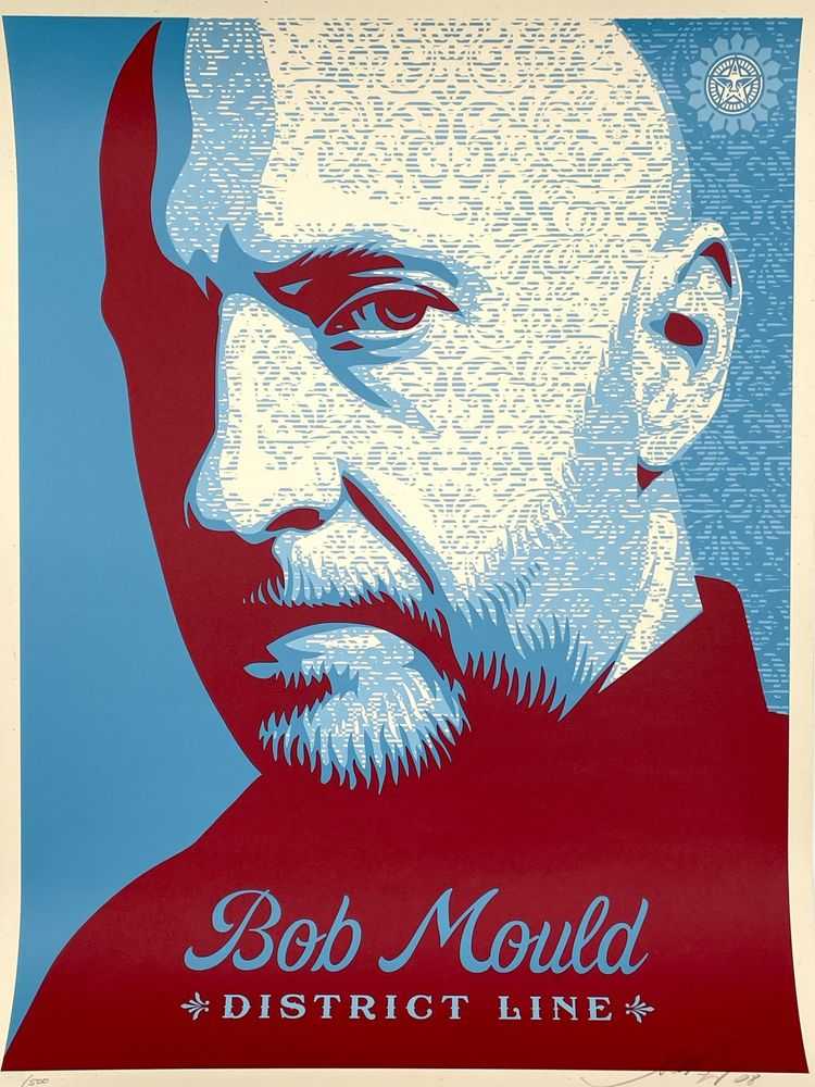 Shepard Fairey (Obey), ‘Bob Mould’, 2008, Print, Screen print on cream Speckletone paper, null, Numbered, Dated