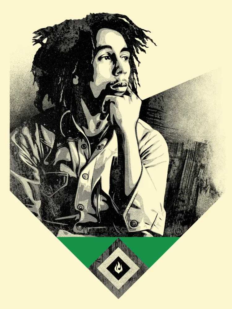 Shepard Fairey (Obey), ‘Catch A Fire (Green)’, 2020, Print, Screenprint in colours on speckled paper, Self-released, Numbered, Dated