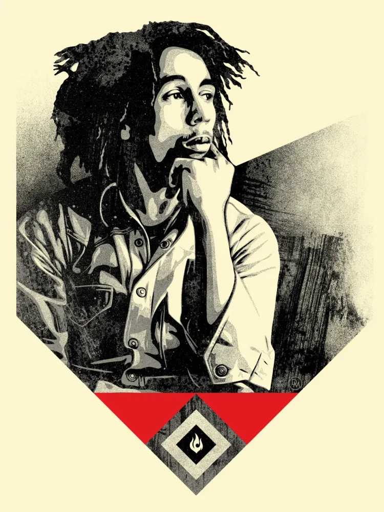 Shepard Fairey (Obey), ‘Catch A Fire (Red)’, 2020, Print, Screenprint in colours on speckled paper, Self-released, Numbered, Dated
