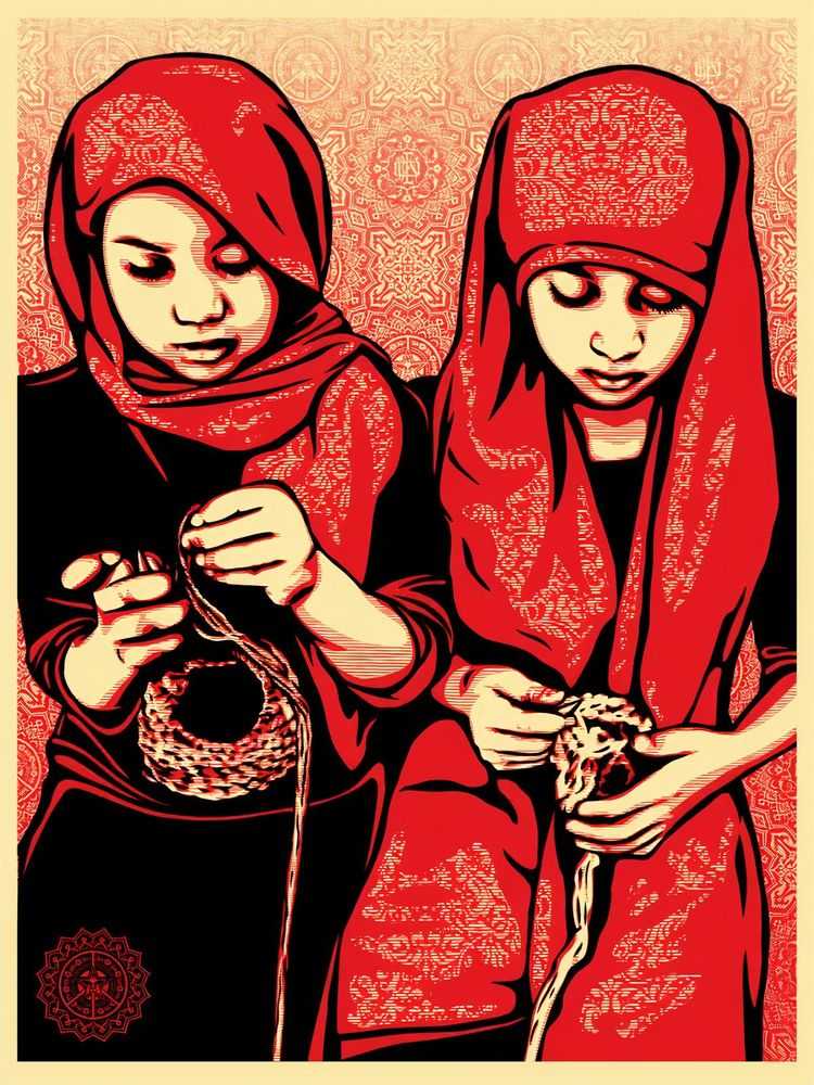Shepard Fairey (Obey), ‘Close Knit’, 2009, Print, Screenprint in colours on speckled paper, Self-released, Numbered, Dated