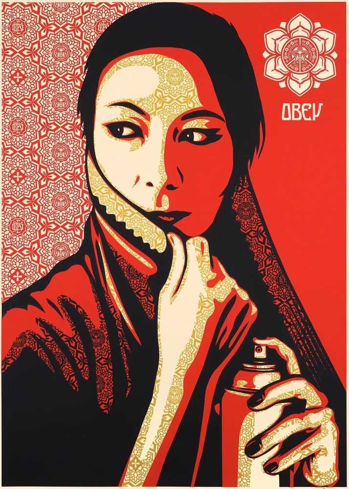 Shepard Fairey (Obey), ‘Commanda (2007)’, 2007, Print, Screenprint in colours on speckled paper, Self-released, Numbered, Dated