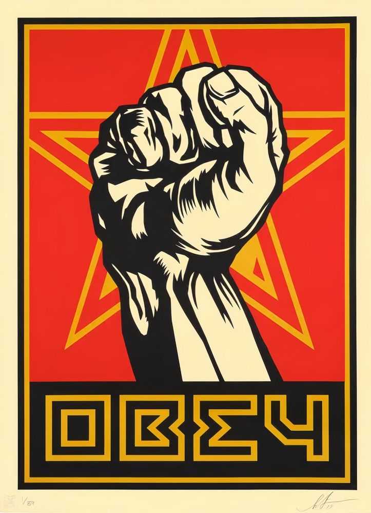 Shepard Fairey (Obey), ‘Fist (Large Format)’, 2019, Print, Screenprint on 100% hand torn cotton paper with deckled edges, Self-released, Numbered, Dated
