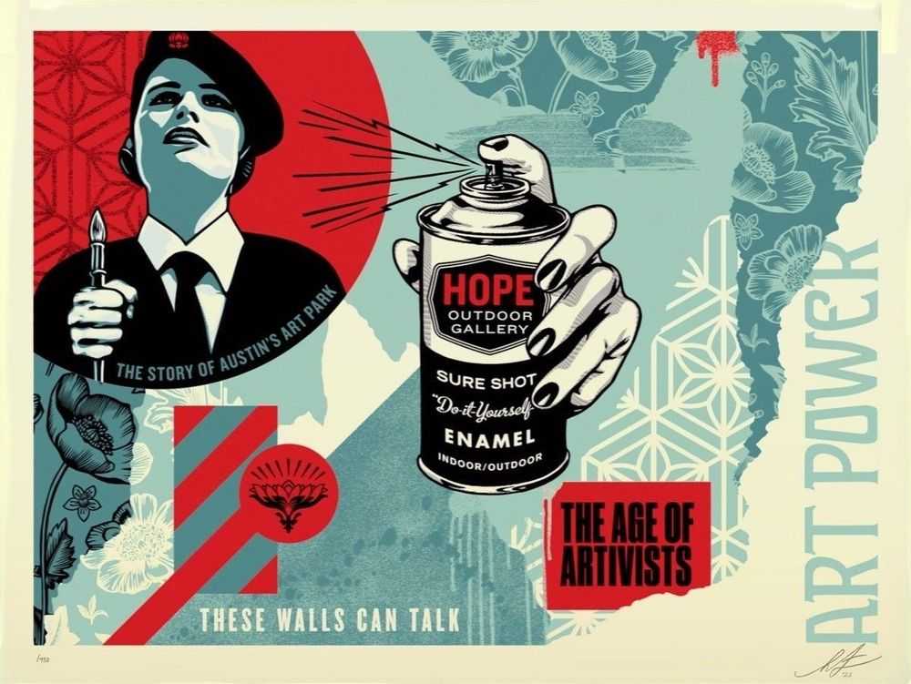 Shepard Fairey (Obey), ‘Hope’, 2025, Print, Screen print on 80# cream Speckletone paper, null, Numbered