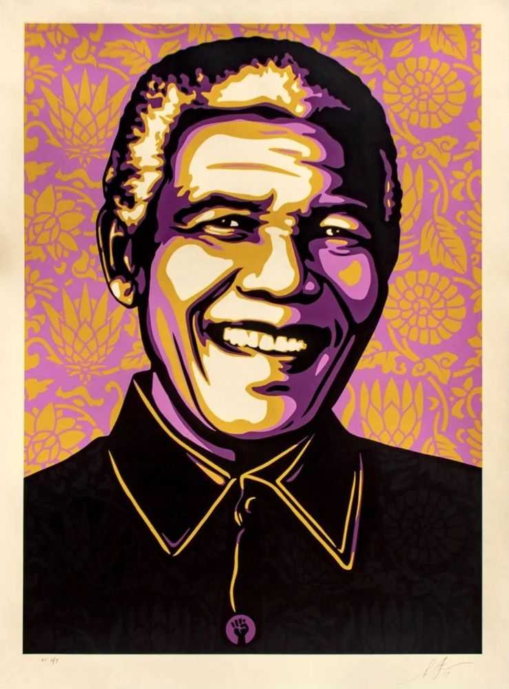 Shepard Fairey (Obey), ‘Mandela (Purple)’, 2019, Print, Screenprint in colours, Self-released, Numbered, Dated