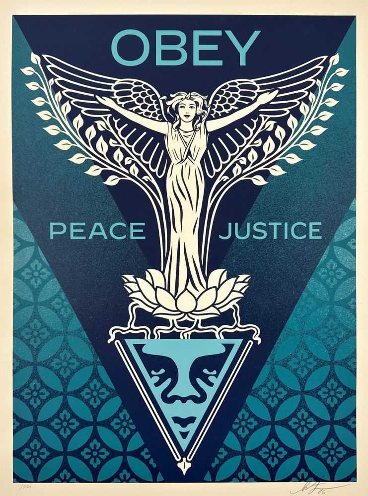 Shepard Fairey (Obey), ‘Nouveau Angel’, 2026, Print, Cream Speckletone paper, null, Numbered, Dated