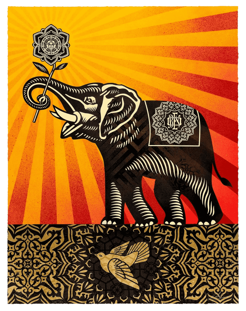 Shepard Fairey (Obey), ‘Obey Elephant (VSE OG Colourway)’, 12-05-2022, Print, Variable Stencil Edition (VSE) on Paper, Self-released, Numbered, Dated