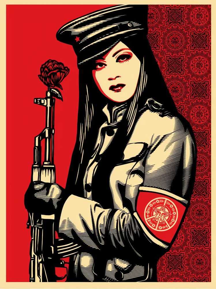 Shepard Fairey (Obey), ‘Peace Guard’, 2008, Print, Screenprint in colours on speckled paper, Self-released, Numbered, Dated