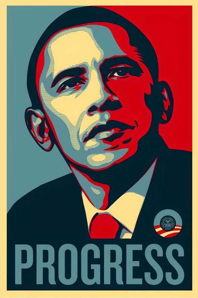 Shepard Fairey (Obey), ‘Progress (Barack Obama - 2008)’, 2008, Print, Offset lithograph, Self released, Numbered
