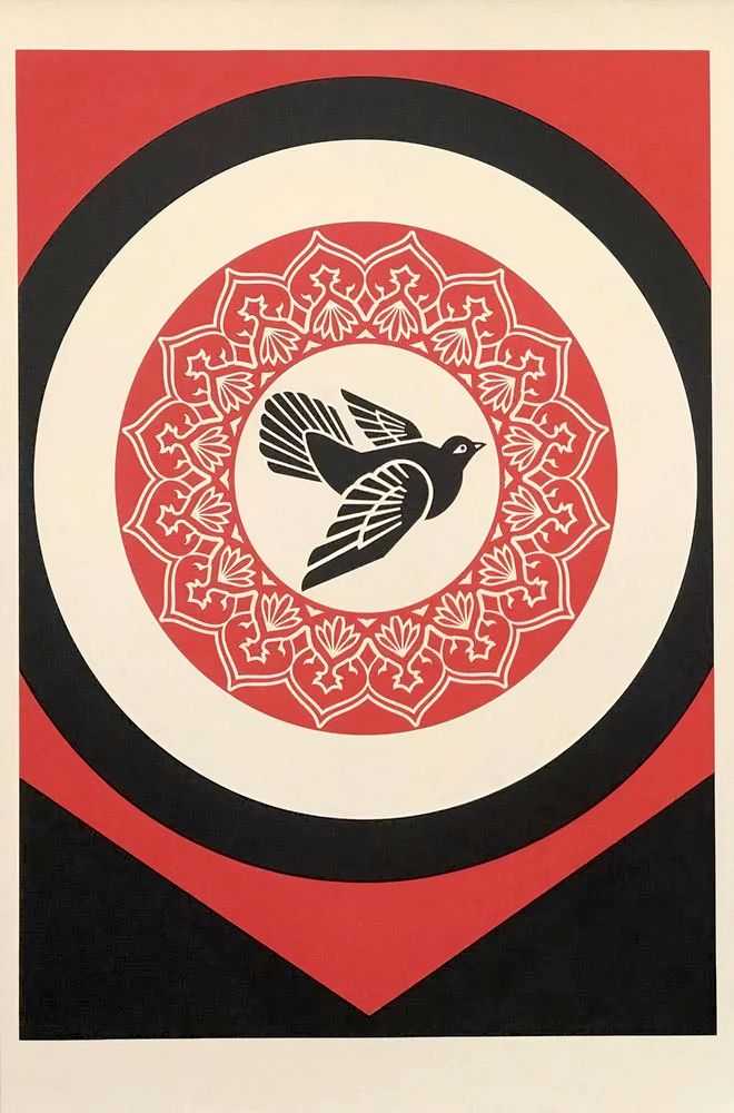 Shepard Fairey (Obey), ‘Rise From The Ashes (Black)’, 2020, Print, 2 colour screenprint with ash from Iraqi Kurdistan, Migrate Art, Numbered, Dated