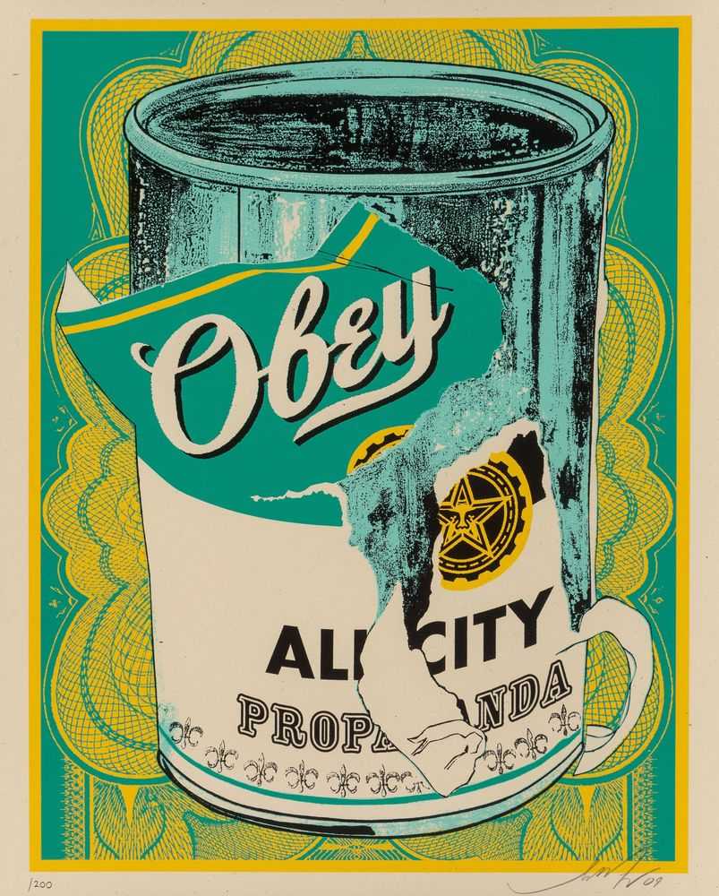 Shepard Fairey (Obey), ‘Soup Can (II)’, 2009, Print, Screenprint in colours on manila archival paper, Iconoclast Editions, Numbered, Dated