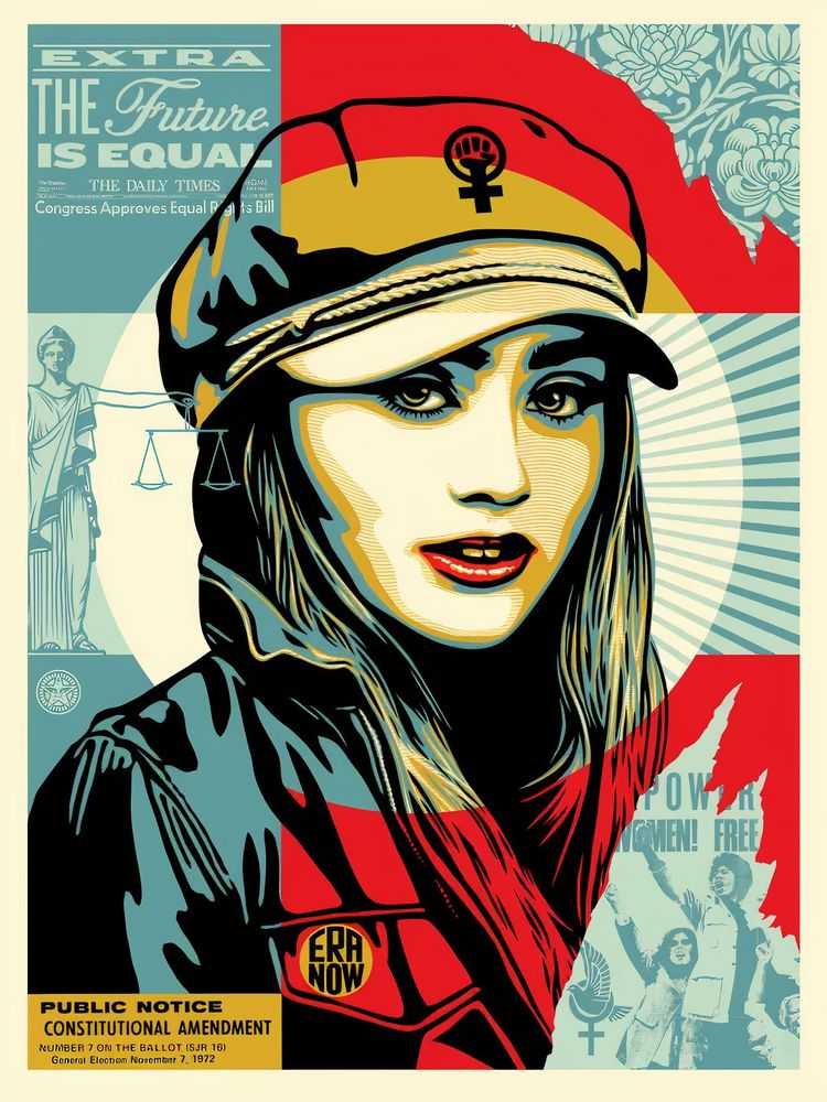 Shepard Fairey (Obey), ‘The Future Is Equal’, 15-03-2022, Print, Screenprint on thick cream Speckletone paper, Self-released, Numbered, Dated