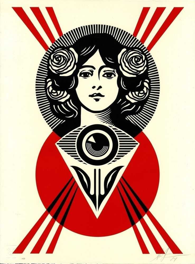 Shepard Fairey (Obey), ‘Third Eye Open’, 2024, Print, Letterpress on cream cotton paper with hand-deckled edges, Self Released, Numbered